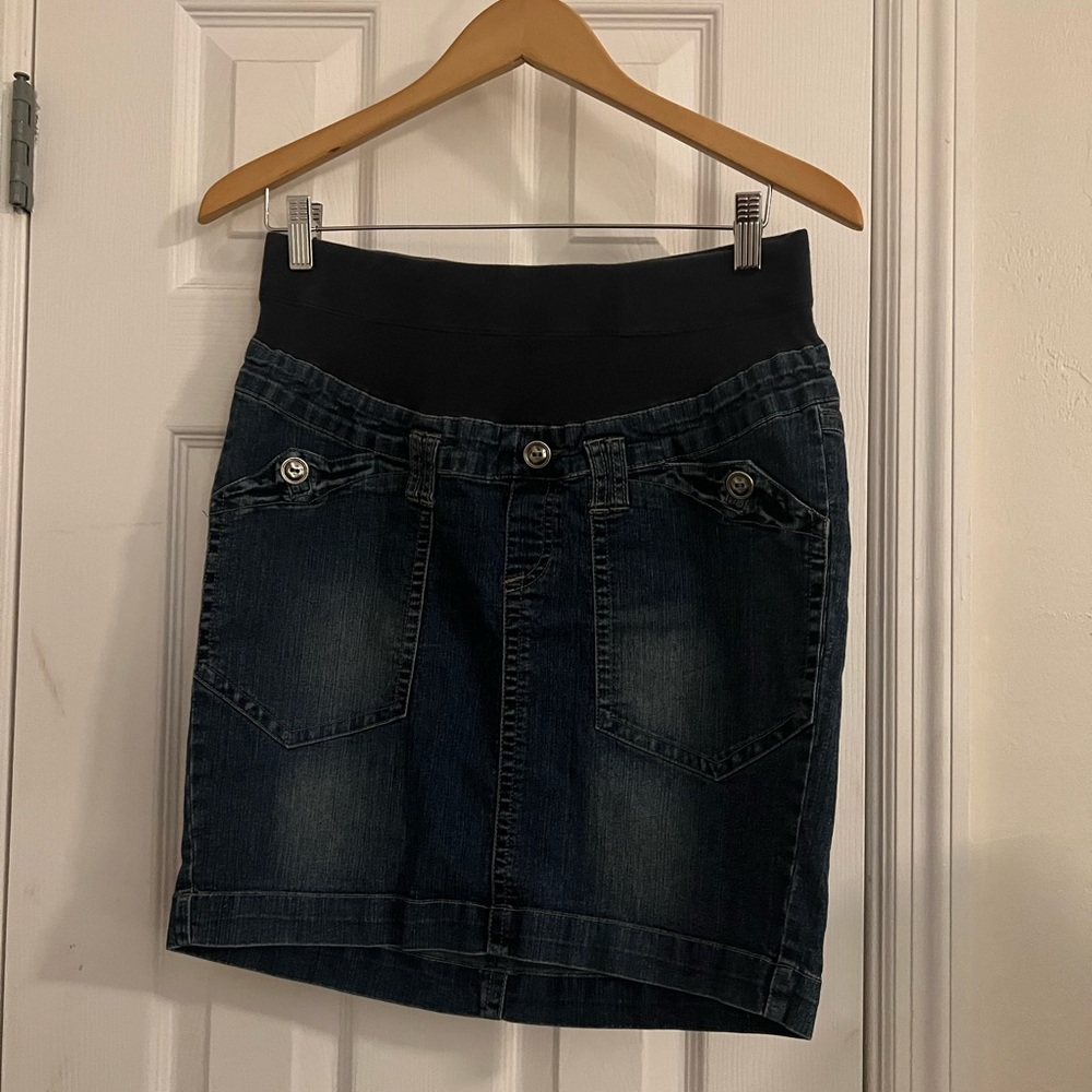Maternity - denim skirt